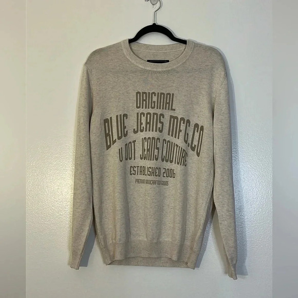 V. VDOT Jeans Couture | logo branded crewneck sweater Men’s size L Van Huesen - Picture 1 of 8